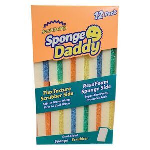 Scrub Daddy Sponge Daddy Cleaning Sponges, Multi-Color, 12 ct.